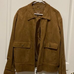 EMPORIUM BROWN SUEDE MEN’S COAT ONLY WEAR A HANDFUL -SMOKE FREE HOME